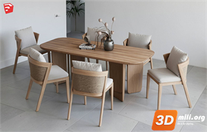 Dining Table Set Skp Files